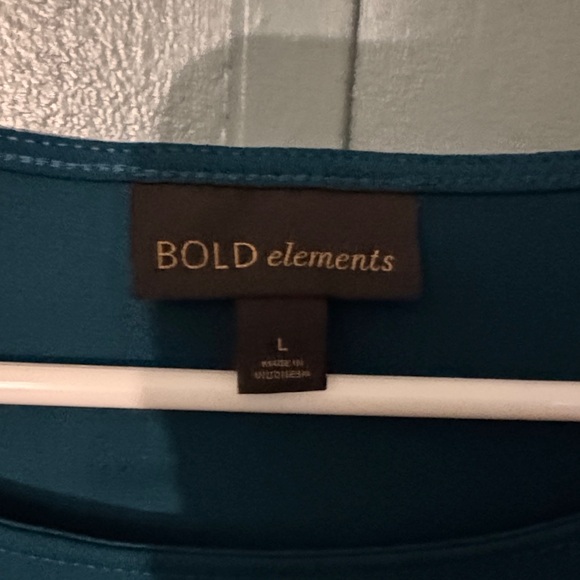 BOLD elements Deep Teal Ruffle Blouse - Picture 2 of 6